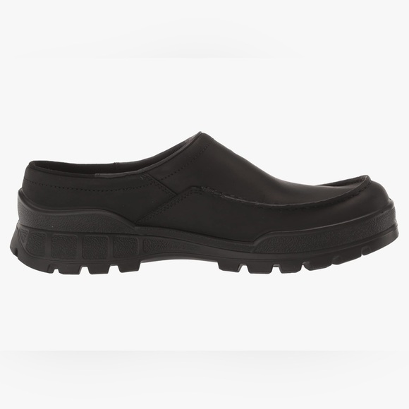 ECCO MENS TRACK 25 HYDROMAX BLACK NUBUCK WATER RESISTANT MOC TOE CLOG SIZE 8-8.5 - Picture 3 of 11